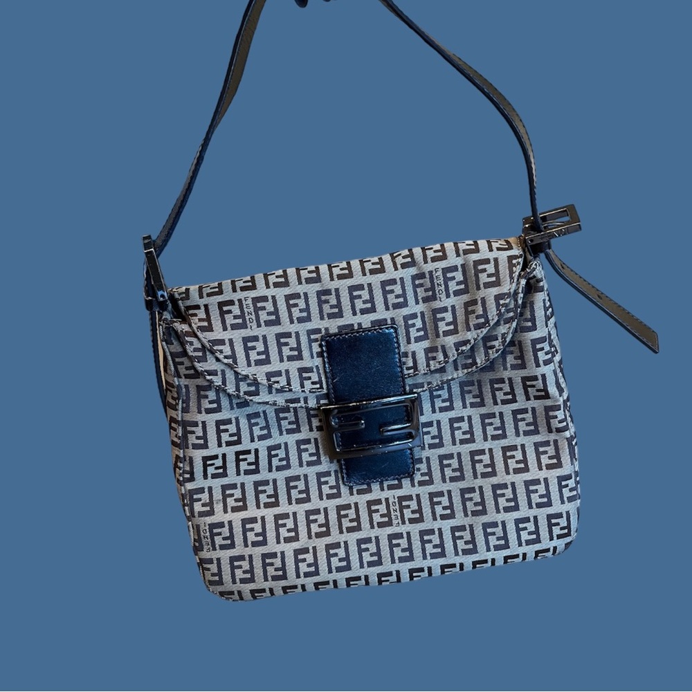 Zucchino canvas double flap Fendi purse
